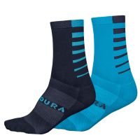 Endura - Ponožky Coolmax® Stripe (2-balení) Modrá Eletric
