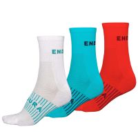 Endura - Dámské ponožky Coolmax Race (3-balení) Modrá Pacifik