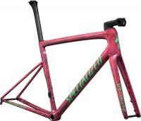 Specialized - Tarmac SL8 Frameset GLOSS CARBON / METALLIC VIVID PINK STRATA / ELECTRIC GREEN