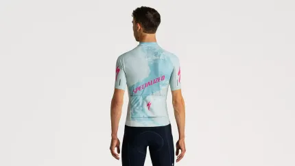 Specialized Men's Specialized Foundation Graphic Short Sleeve Jersey  Sea Foam/rebel Pink Focal